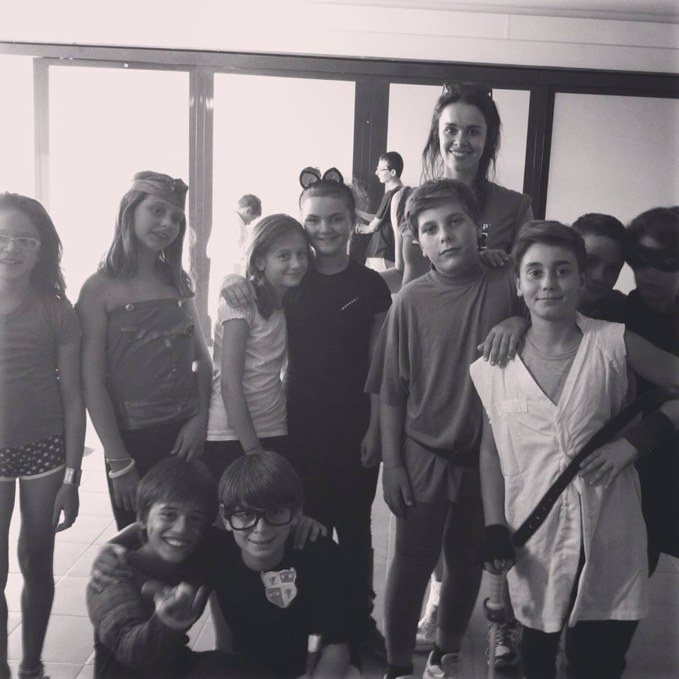 Sophie with her students